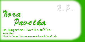 nora pavelka business card